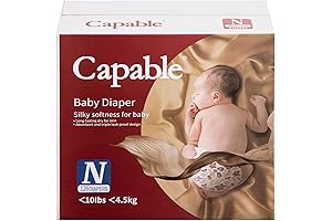 Capable Newborn Diapers, 126 Count: Leak-Proof, Hypoallergenic Baby Essentials