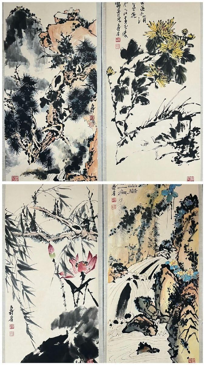 中国古美術 仇英款 寒江煙嶺図三尺画芯 肉筆手描き 宣紙 証書付 写意山水画 中国古美術 仇英款 寒江煙嶺図三尺画芯 肉筆手描き