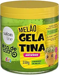 Salon Line, Gelatina Capilar Hidratante, Melão, #todecacho Kids, Vegana - Para Cabelos Ondulados, Cacheados e Crespos, Salon Line, 550g