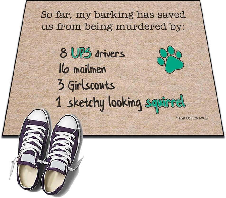 High Cotton Dog UPS Driver Welcome Doormat