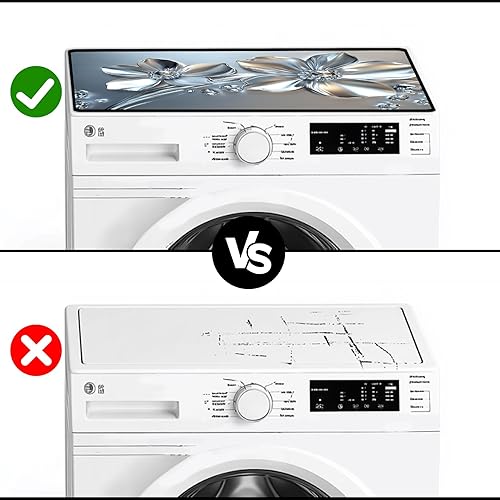 Miniatura 6 de Tapete antideslizante para cubierta superior para lavadora y secadora, almohadilla protectora a prueba de polvo con múltiples diseños de patrones