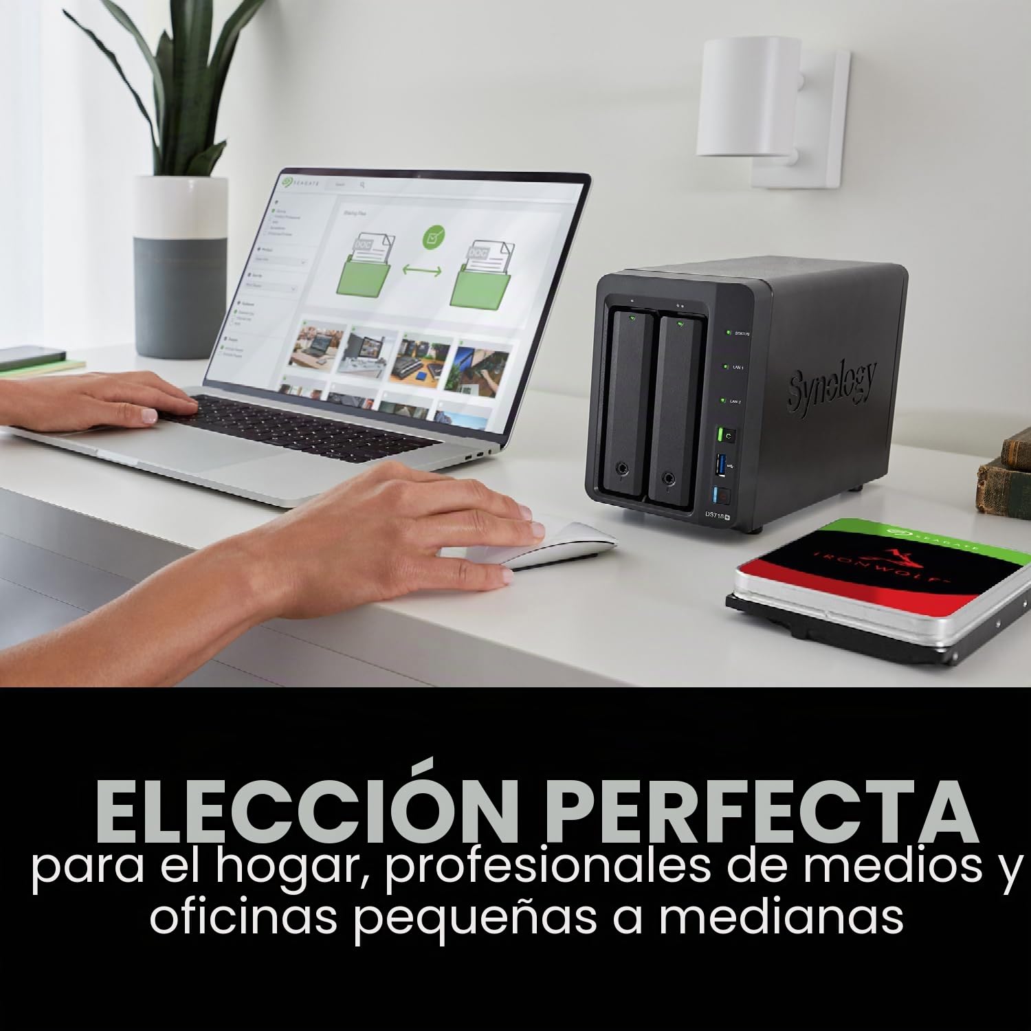 Seagate 12TB IronWolf Disco Duro Interno NAS | SATA 6 GB/s (ST12000VNZ008)