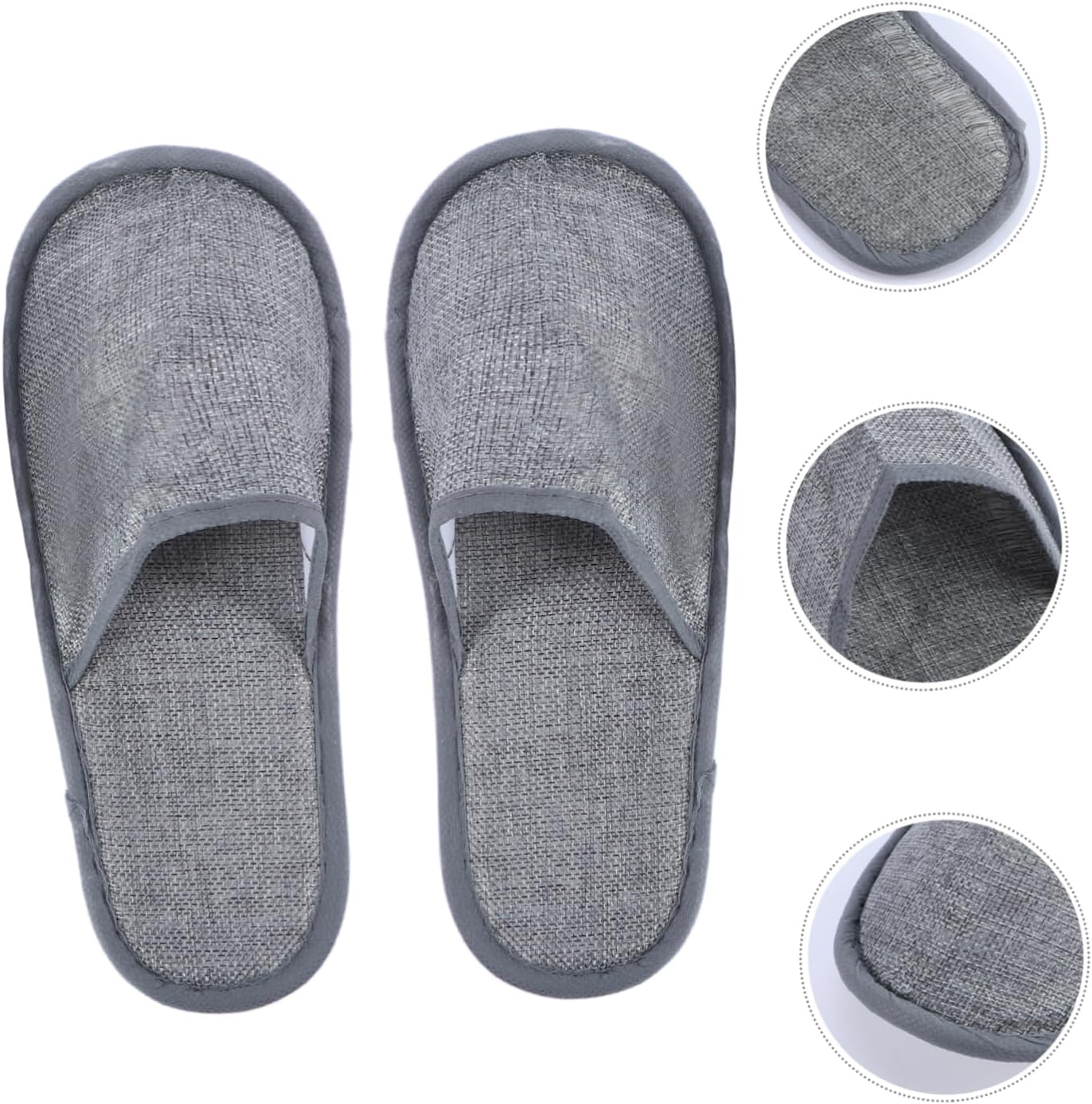 10pairs Hotel Spa Guest Slippers Disposable Cotton Linen Home Indoor Slippers Non-slip for Women