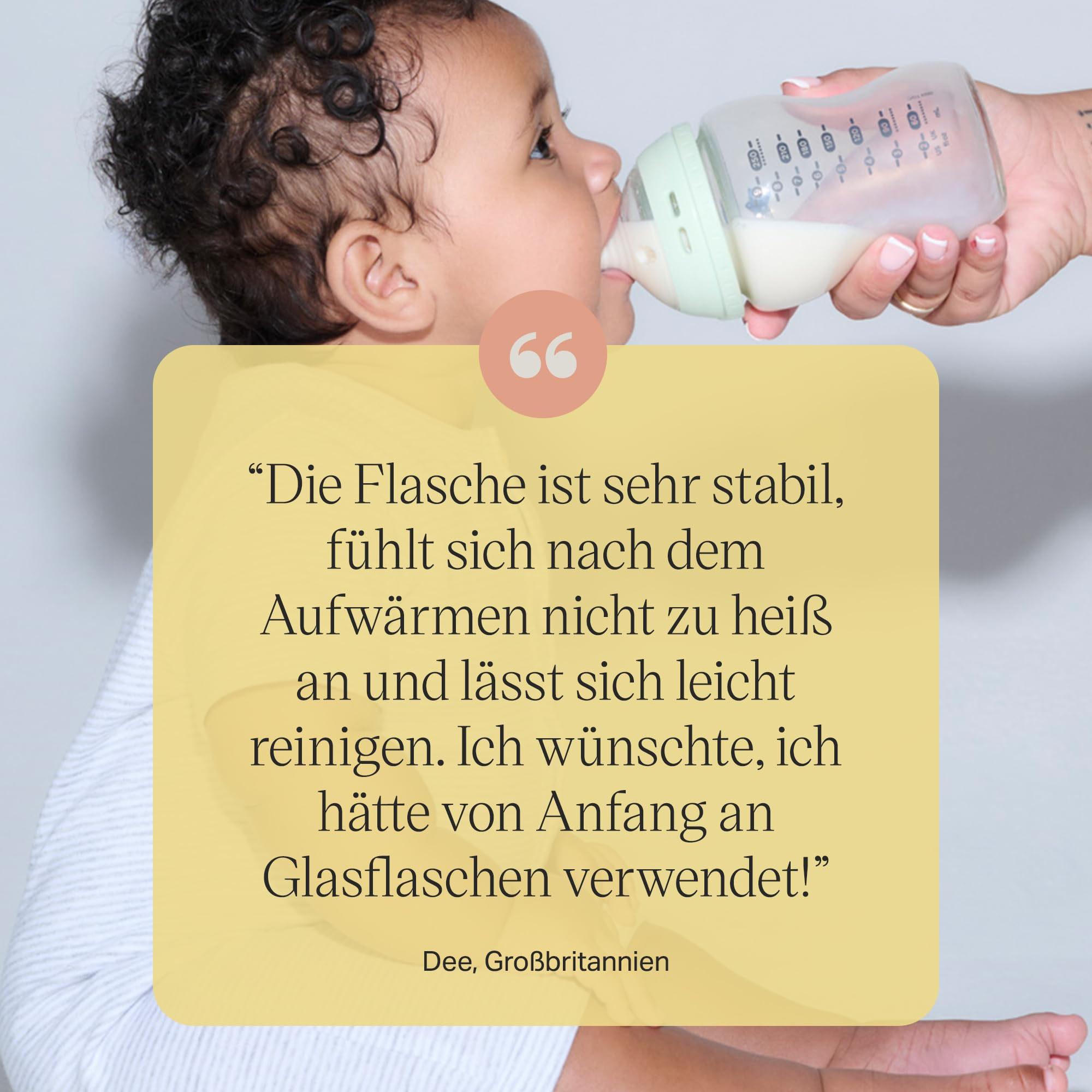 Tommee Tippee-Babyflaschen, Natural Start-Set aus Glas für Neugeb., Anti-Kolik-Flaschen (150ml und 250ml), brustähnl. Sauger, selbst steril., Zubehör