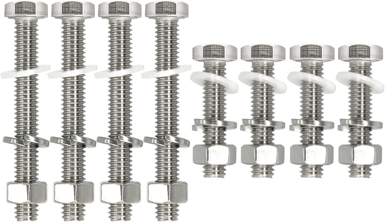 8 PCS 304 Stainless Steel Post Attachment Kit, Sign Mounting Hardware(Bolts & Nuts), Sign Post Mounting Hardware for U Channel Post