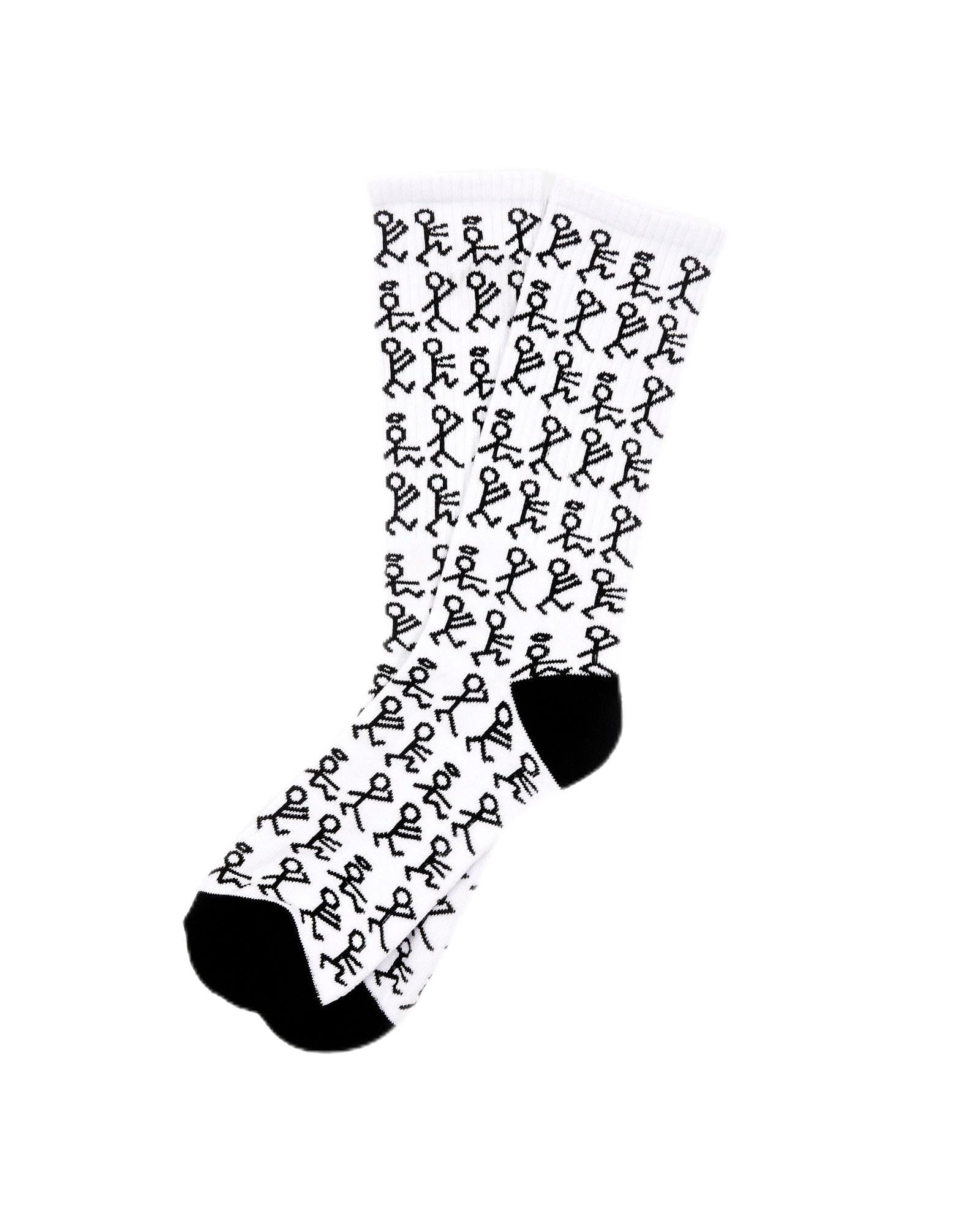 A Tribe Called Quest Stickman Socks, White, One Size