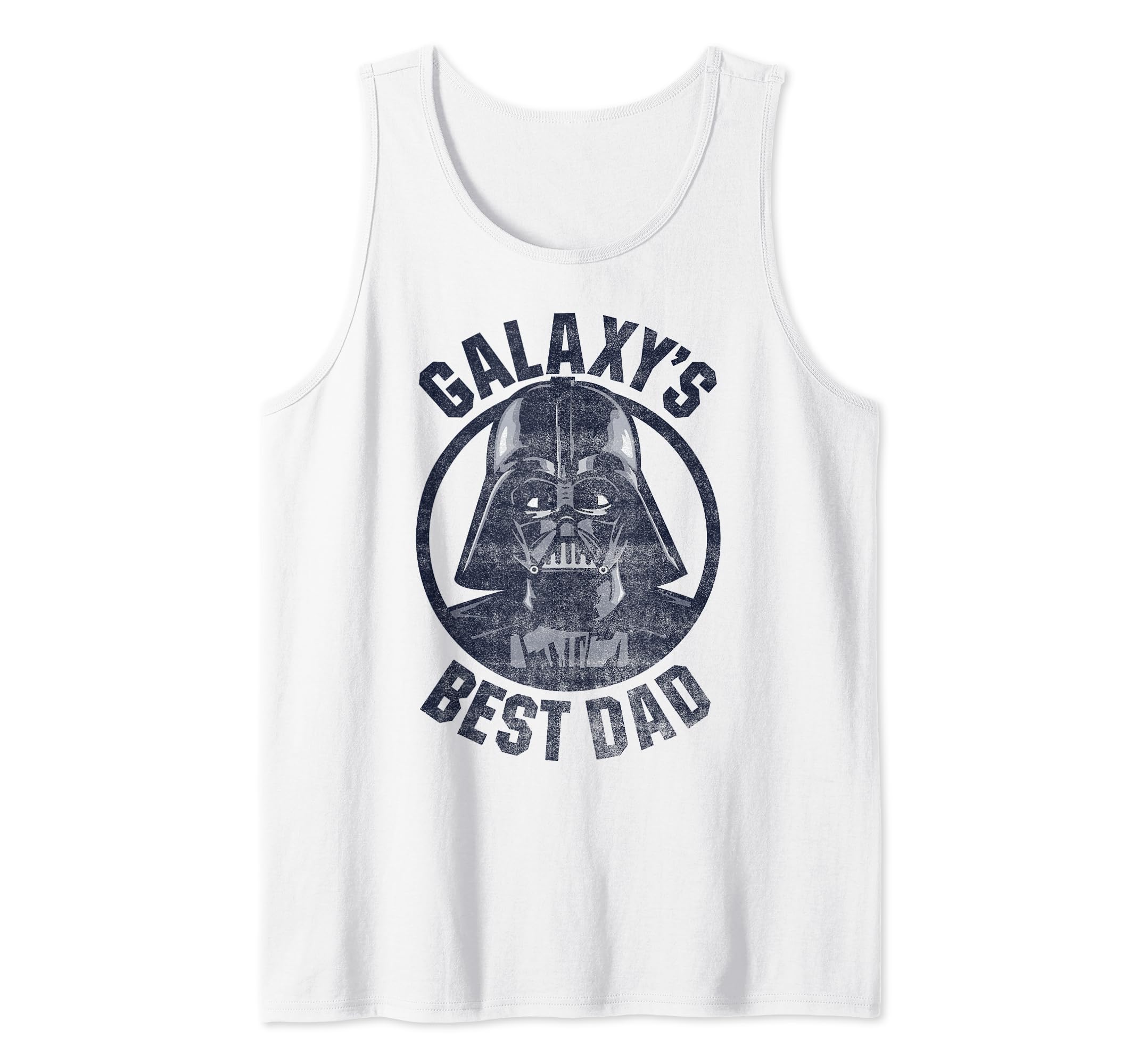 Star Wars Father's Day Darth Vader Galaxy's Best Dad Vintage Tank Top, White