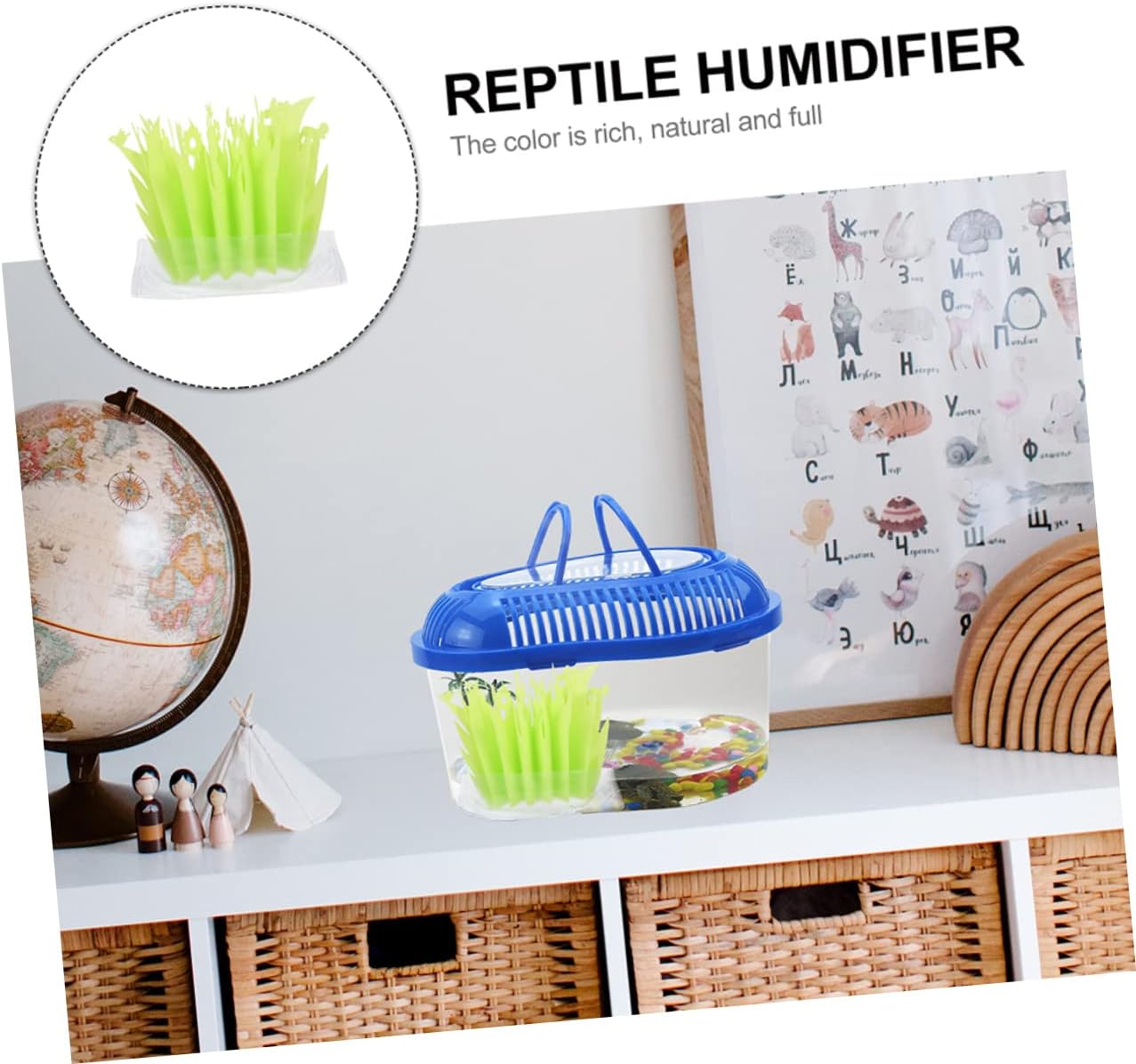 Kisangel 2Pcs Reptile Tank Humidifier Simulated Plants Decorative High Humidity Humidifier for Tortoise Terrarium for Reptile Pets and Terrariums