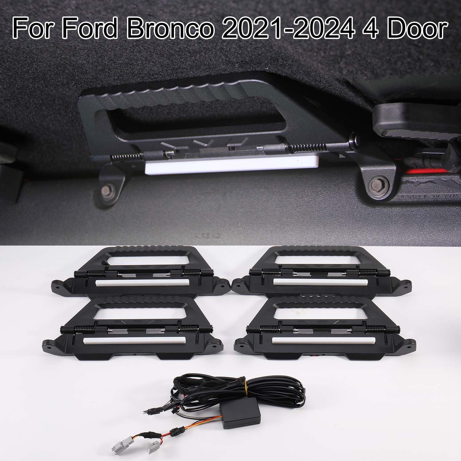 4 Door Bronco Handles LED Grab Handles With Dome Lights For 2021-2025 ...