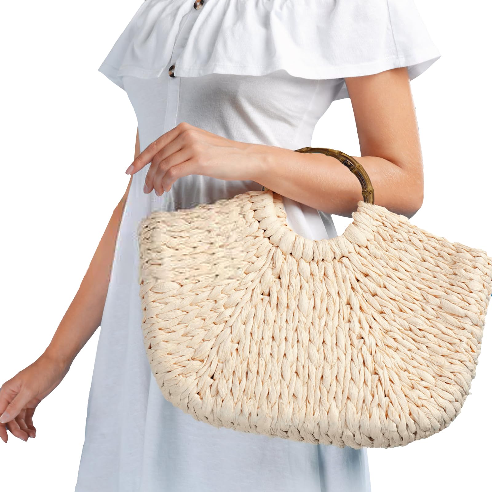 Poignées De Sac En Bambou Naturel | Lot De 4 | 15cm | Pour Sacs à Main DIY | Écologiques