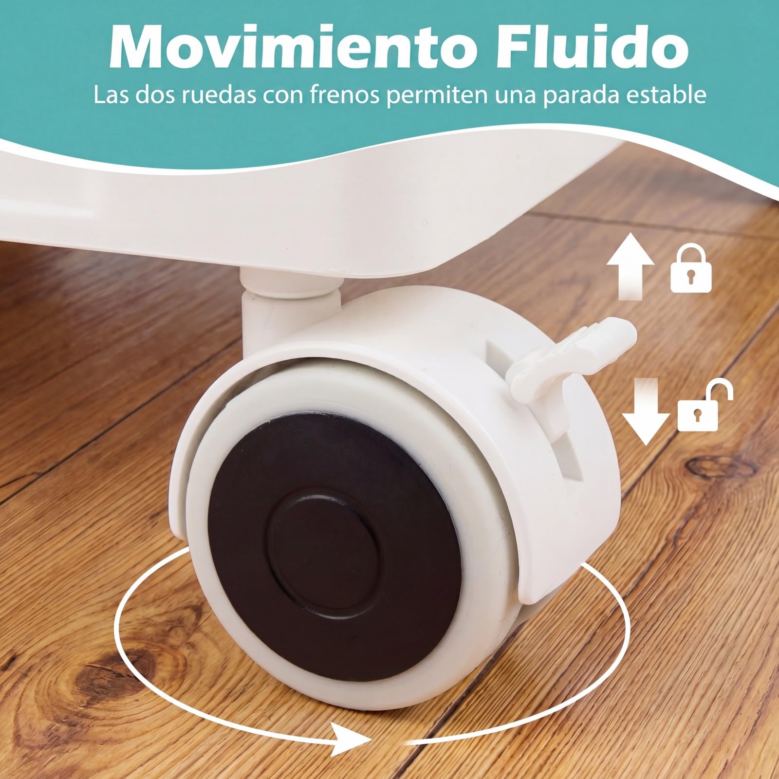 COSTWAY Cajas Almacenaje Plástico, Cajas de Almacenamiento de 3/4/5 Niveles con Ruedas Bloqueables, Cajones Transparentes con Asas, Carrito Multiusos para Salones Oficinas Domitorios Blanco (3)