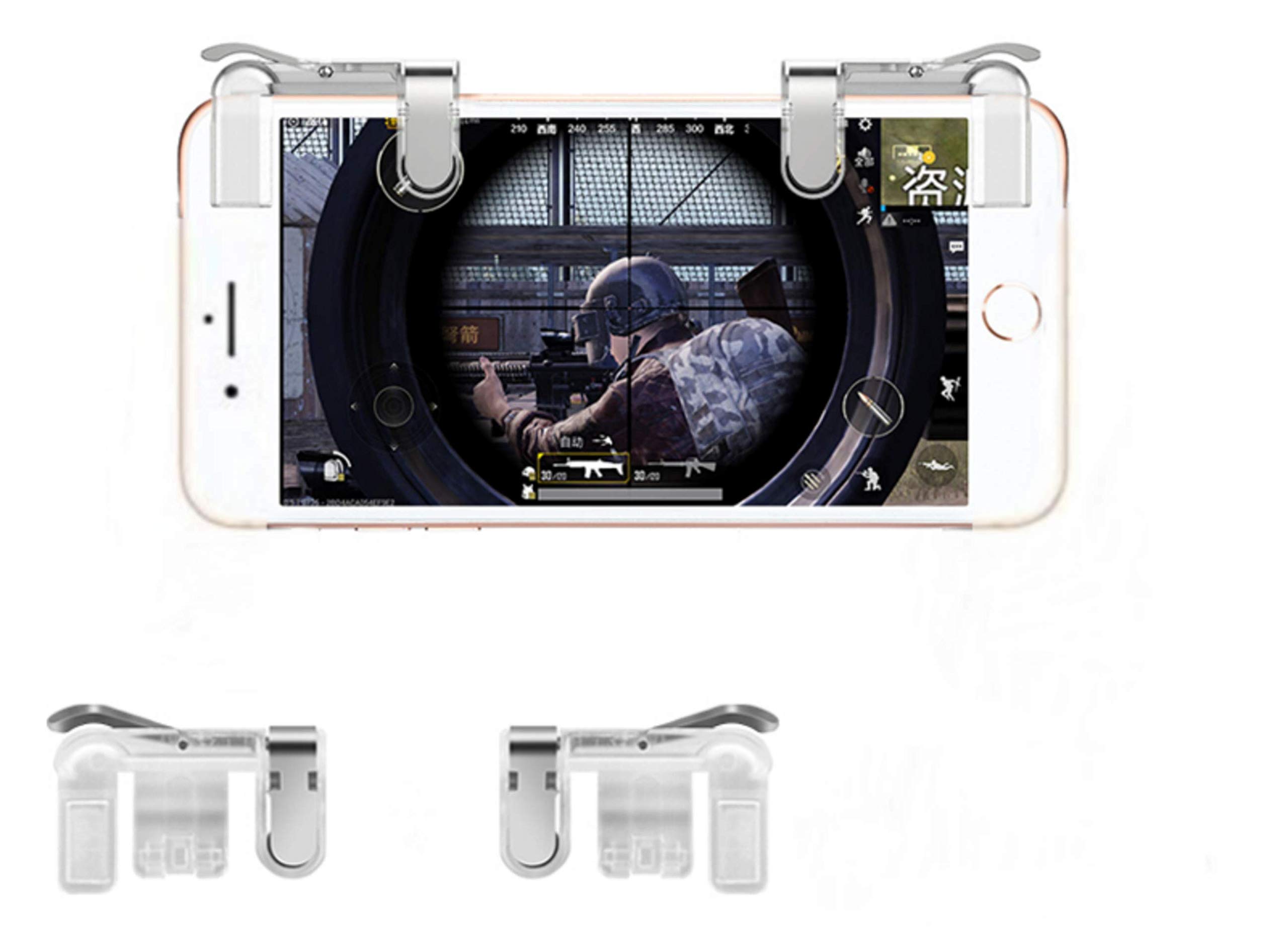 Meyaar ● Mortal Triggers for Immortal Game Play ● PUBG Mobile Controller Trigger ● Claw Specialist ● for All Android and iOS Devices (Transparent Metal) (B07VQC5ZMR) Amazon Price History, Amazon Price Tracker