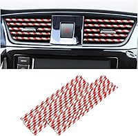 Vista 22 de 20 tiras decorativas de aire acondicionado de automóvil para salida de ventilación, universal, impermeable, flexible, para la mayoría de salidas