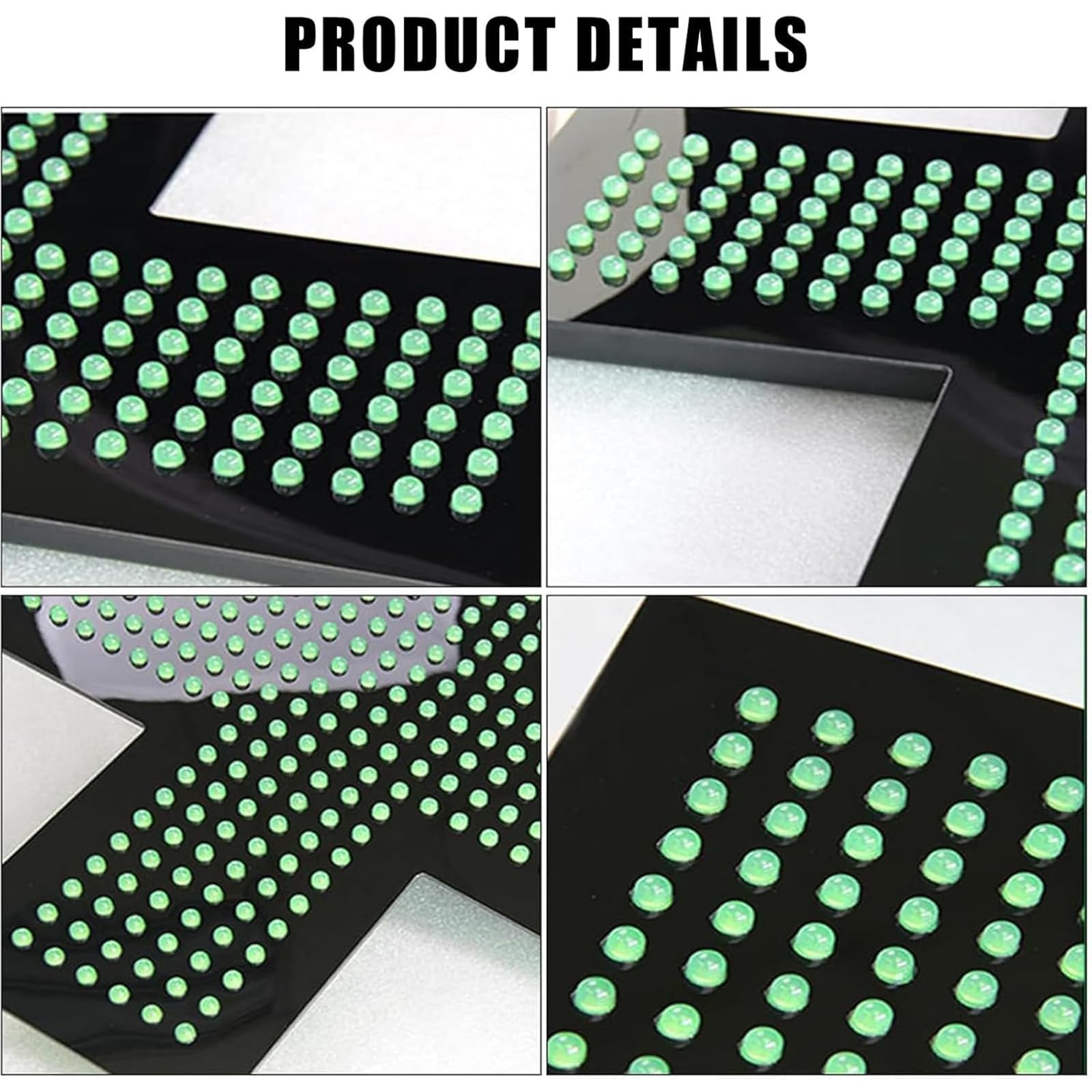 Letrero LED De Cruz Médica De 35 * 35 Cm, Luz De Cruz para Farmacia con Cadena Metálica Colgante, 3 Modos De Iluminación, Fácilmente Reconocible, Duradero Y De Bajo Consumo, para Farmacias