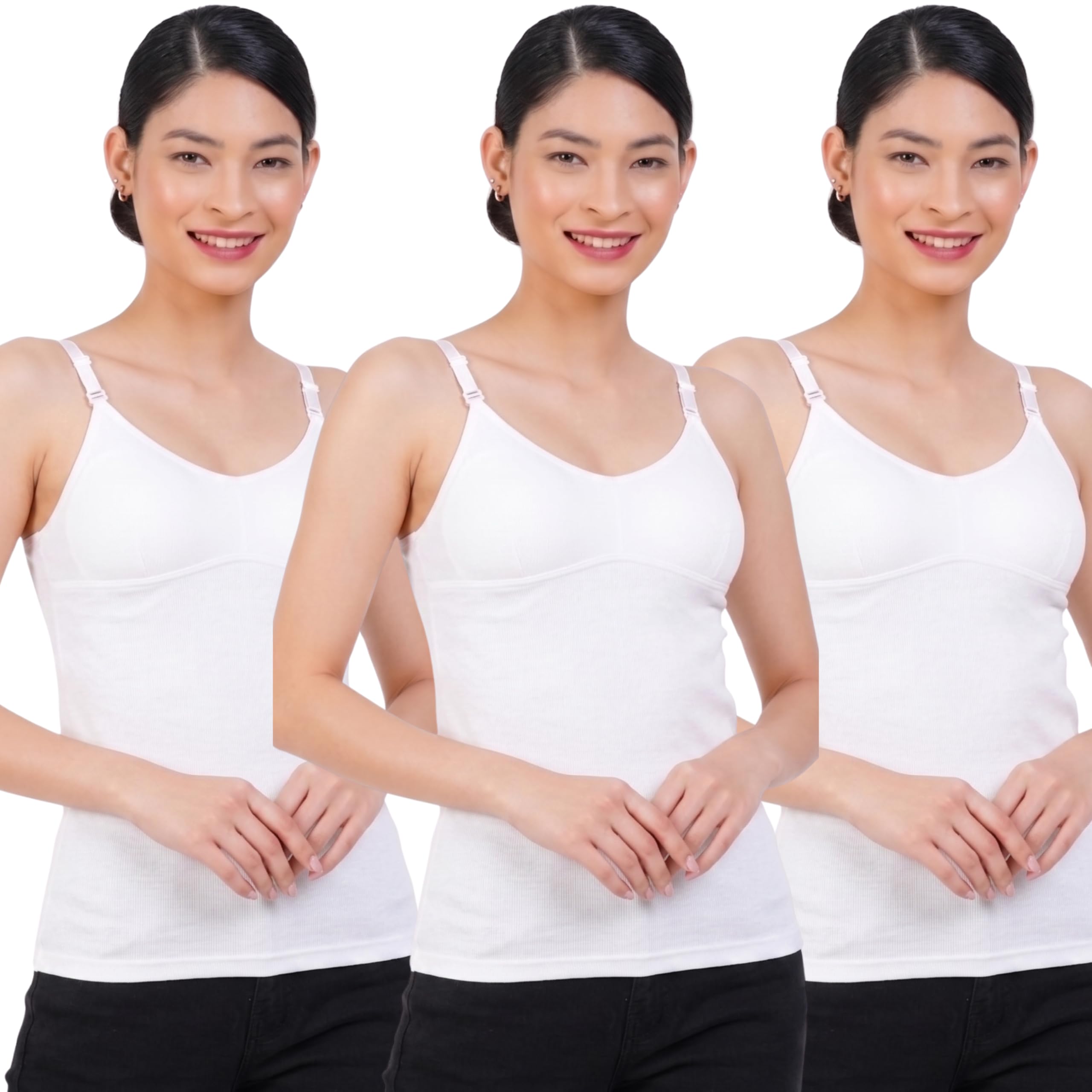 glow and shine Ultimate Comfort: Women's Adjustable Bra with Attached Slips | Camsiole for Women-picture-56