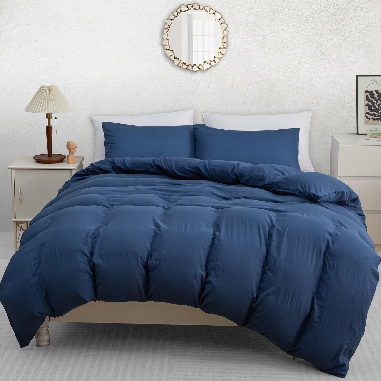 Pamposh King Size Duvet Cover Sets, Pre-Washed Microfibre Bedding Set for Added Softness & Comfort - Image 4