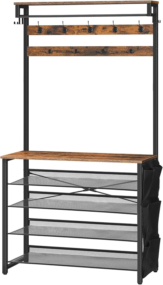 HOOBRO Árbol de Pasillo, Perchero de Entrada, Mueble de Reci