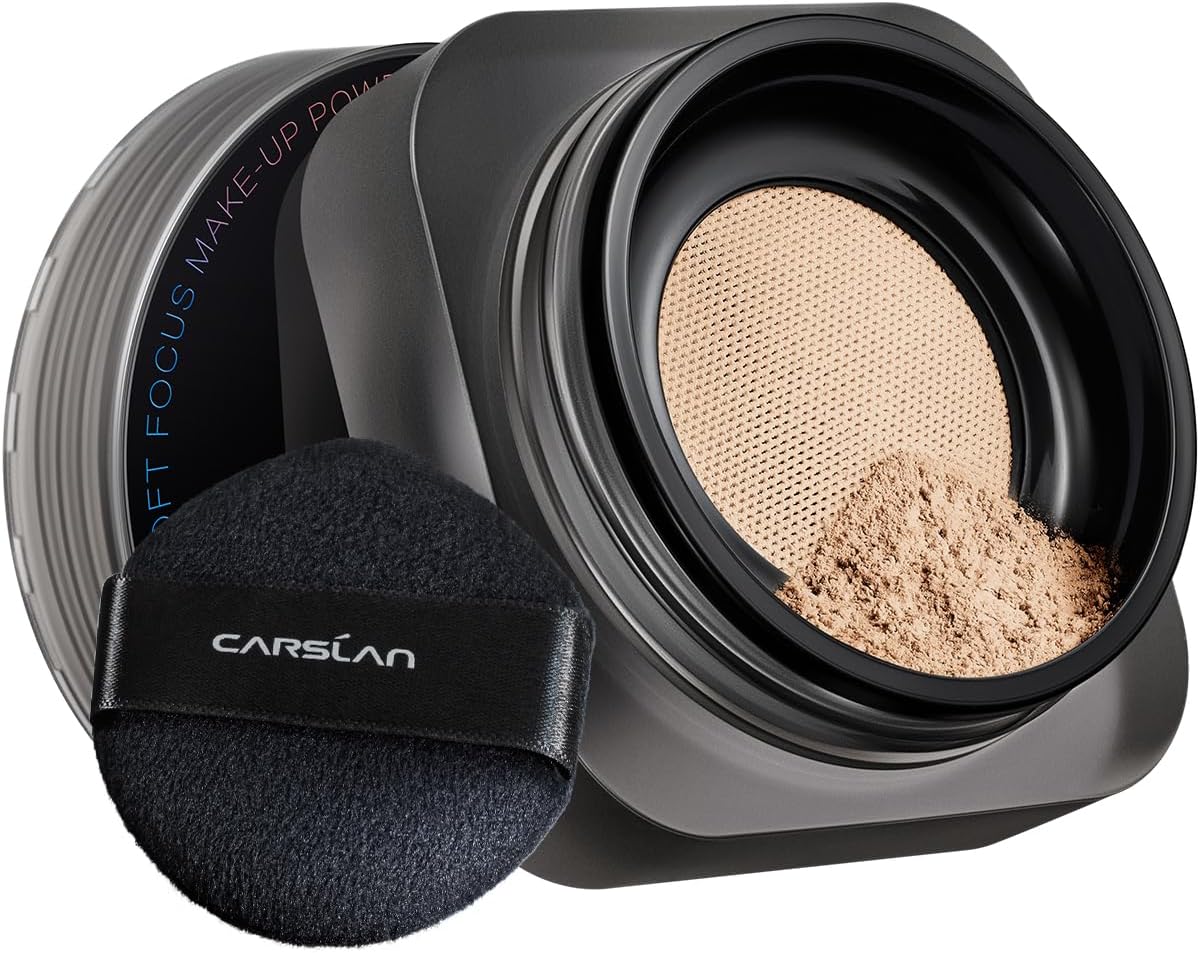 CARSLAN Soft Fire Fixation Powder, Light, Matte, Oil Control, Face Powder, Talc-Free, Long Lasting 24 Hours