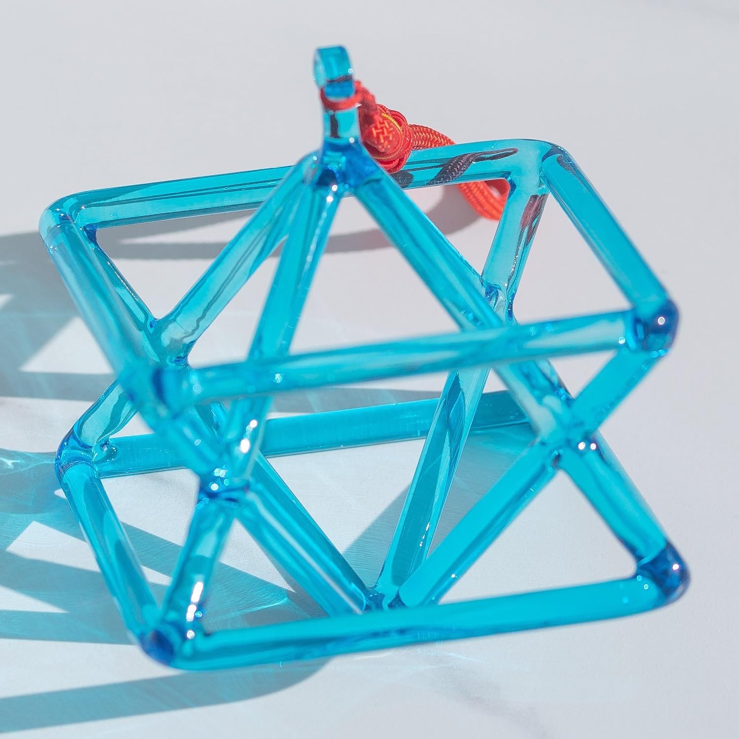 ブルークリアクォーツクリスタル歌うピラミッドモカバマカバ、完璧なチャクラヒーリング楽器、サウンドヒーリング瞑想、祈りのためのヨガギフ