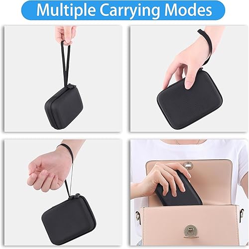 Vista 7 de co2CREA Estuche rígido de repuesto para impresora fotográfica instantánea HP Sprocket portátil de 2 x 3 (funda negra negra)