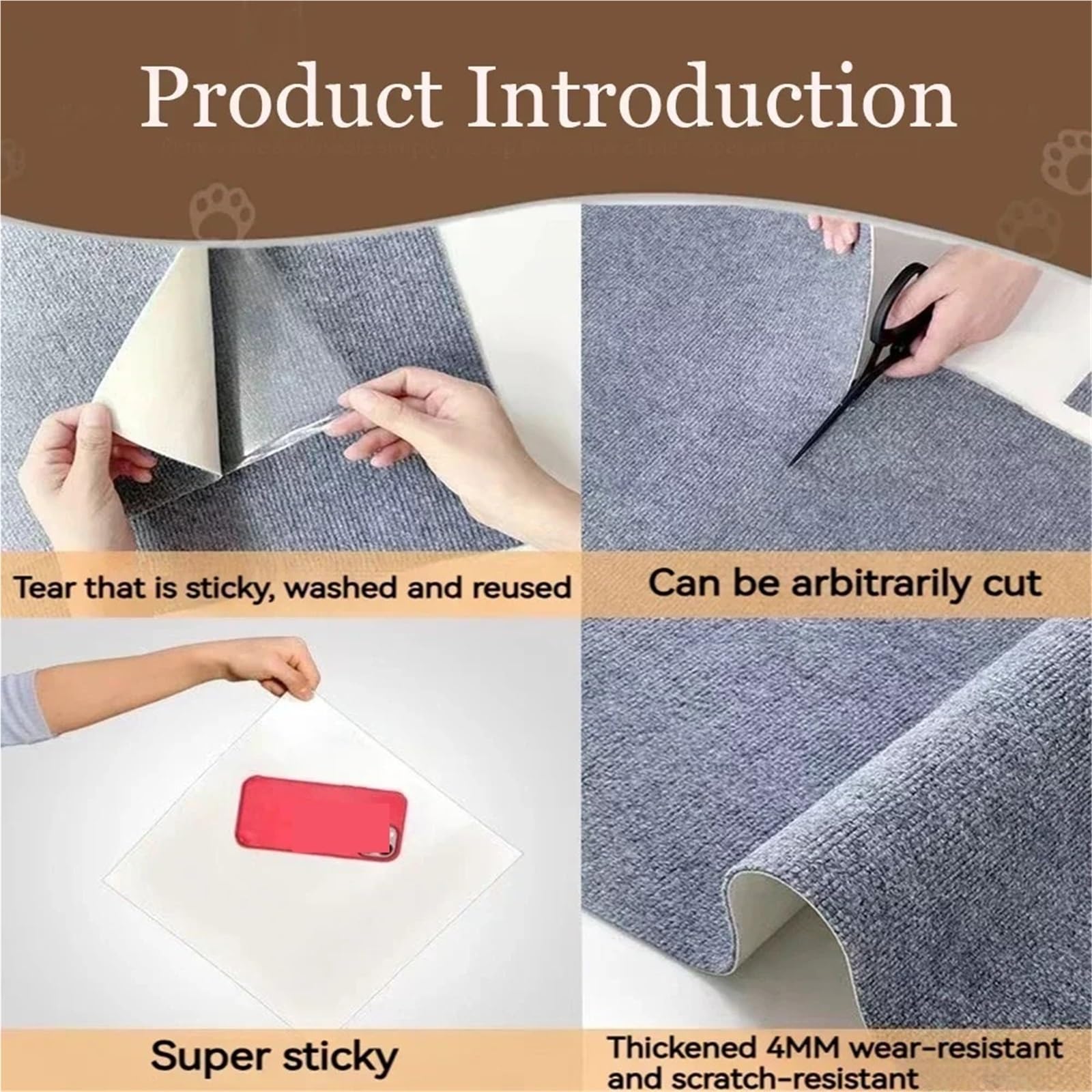 Protector Sofa Gatos Arañazo Almohadilla for rascar Gatos, Pegatina autoadhesiva montada en la Pared, antiarañazos for sofás, Parche de reparación Protector for Muebles, no se Cae(30x200cm)