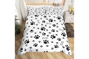 Ultra Cozy Paw Print Dog Duvet for Kids and Teens