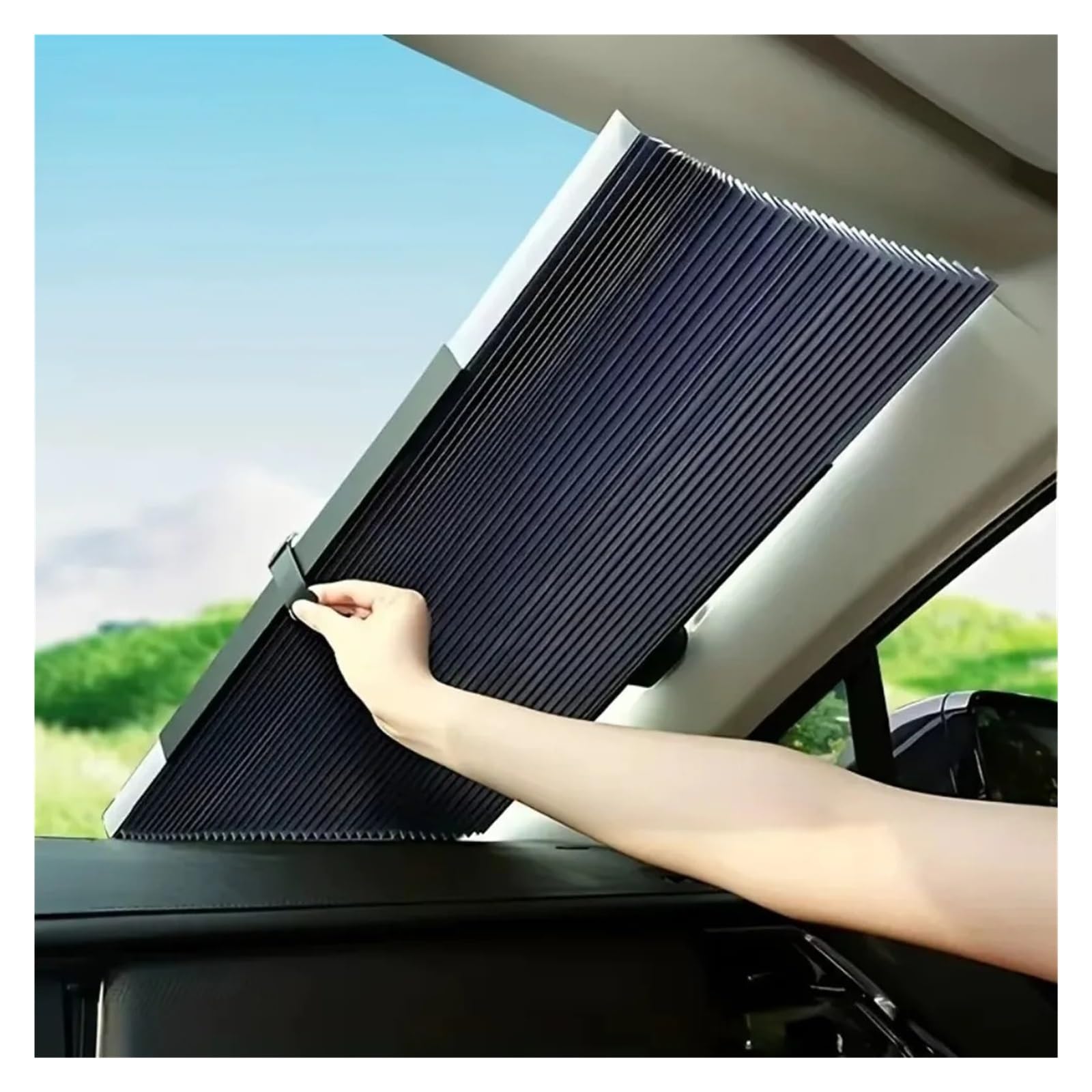 Cortina de aluminio automática para evitar el calor extremo en coche 7