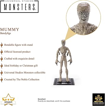 BendyFigs The Noble Collection Universal Monsters Mummy