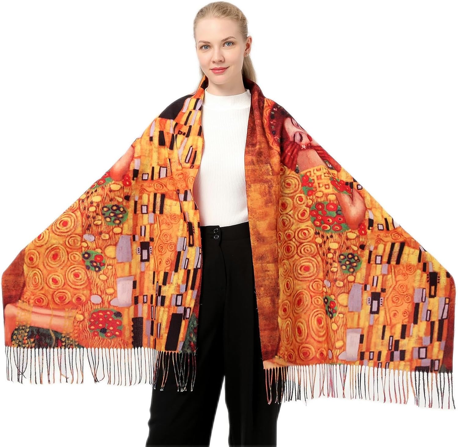 Scarf Shawl Wraps for Women Pashmina Soft Cashmere Scarf Printed Large Blanket Scarf Warm for Fall Winter