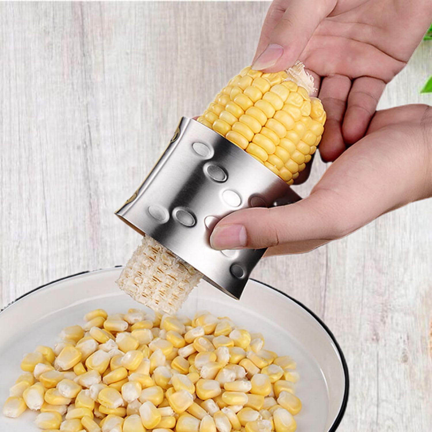 剥玉米 Corn Peeler Corn Planer Thresher 神器家用厨房小工具拨玉米粒剥离神器304不锈钢玉米刨脱粒神器 Household Cleaning，Kitchen Storage Essentials
