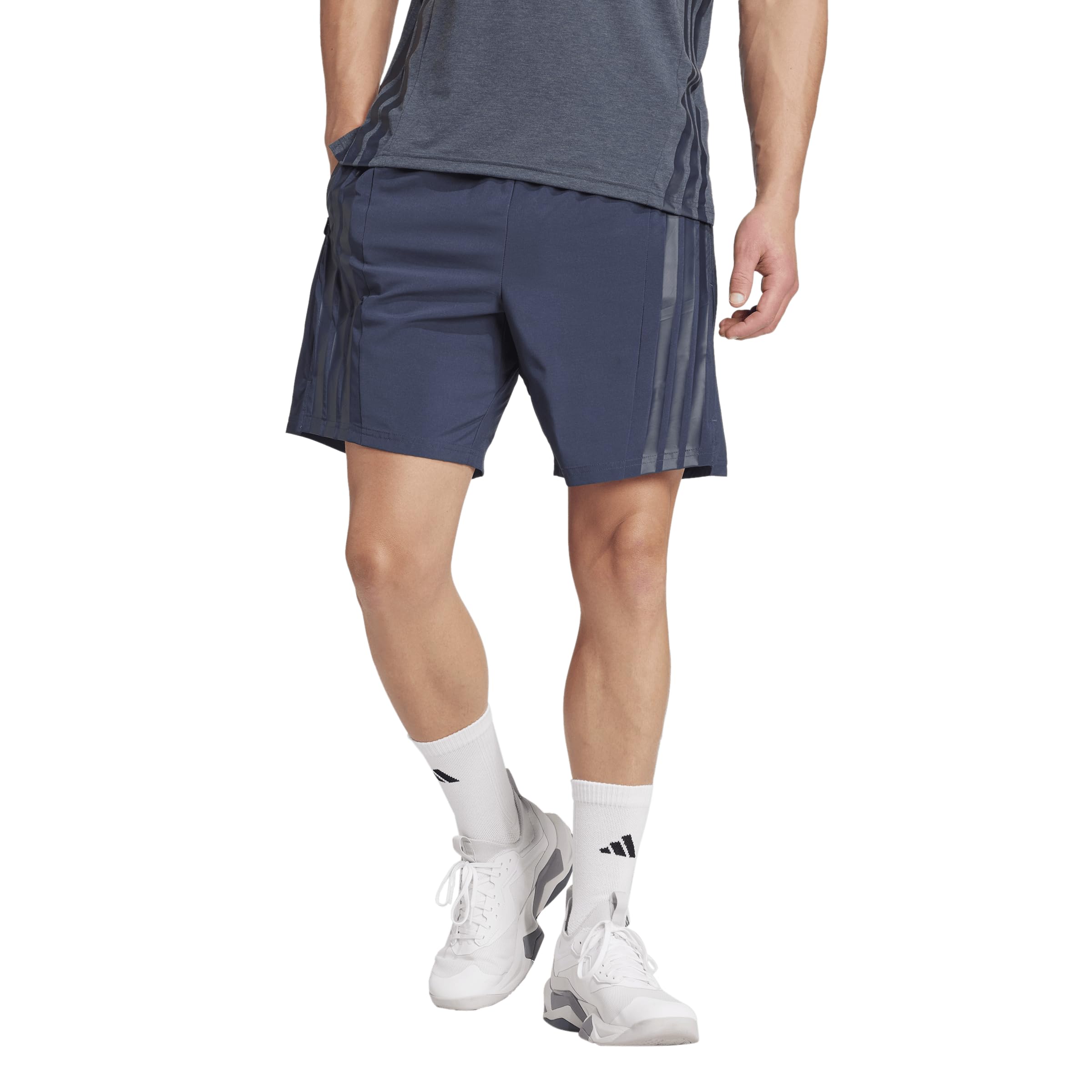 Adidas Mens Designed for Training 3-Stripes Shorts