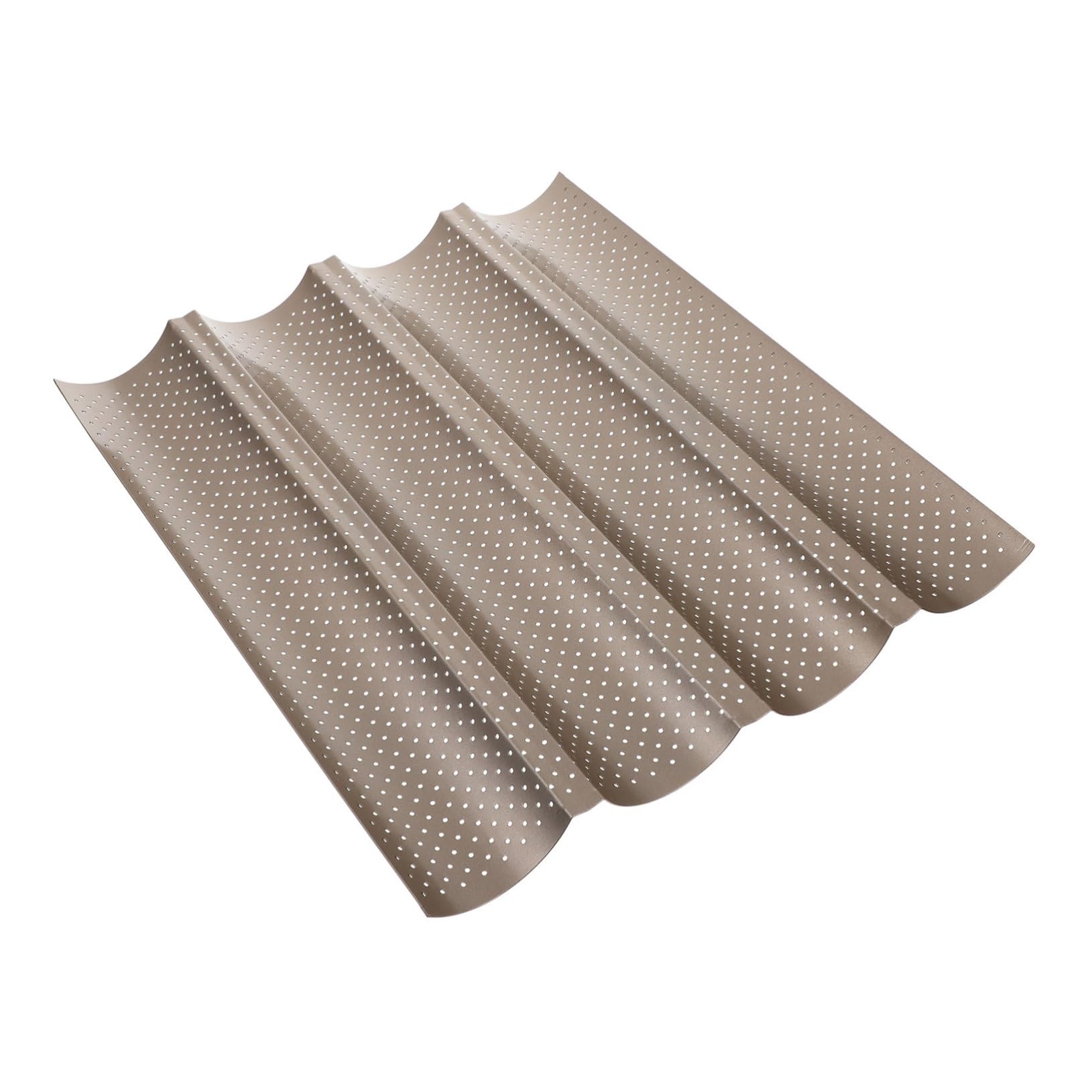 Molde para Baguettes de 4 Cavidades, Acero al Carbono, Antiadherente y Resistente al Calor, Adecuado para Pan Francés y Horneado Diario