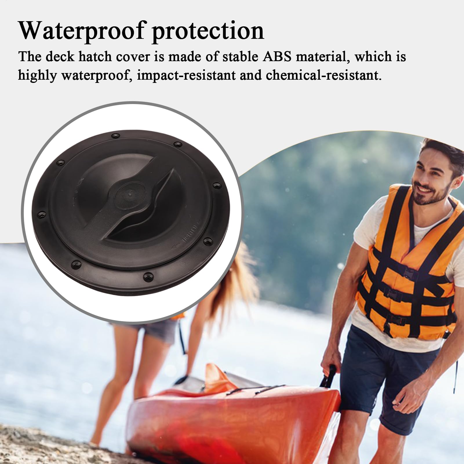 Generisch Kajak-Lukenabdeckung – ABS 20–25 X 3 cm | Langlebige Marine-Deckdichtung | Lukendeckel Zur Aufbewahrung Von Kajaks, Zum Schutz Beim Wassersport Und Bei Outdoor-Abenteuern