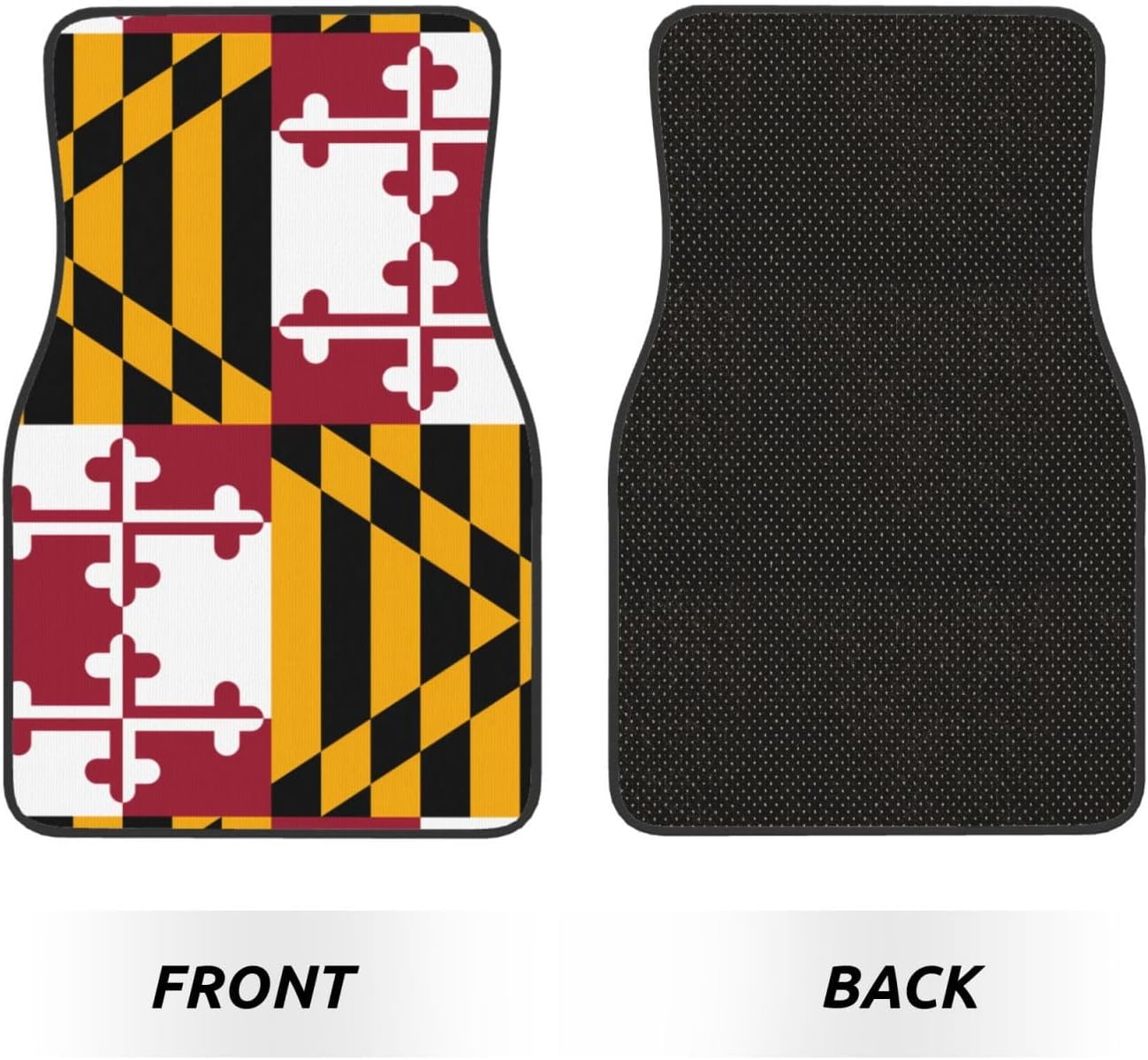 Maryland State Flag Patterned car mats 4-piece set | For cars/SUVs/trucks | Firm fit without displacement