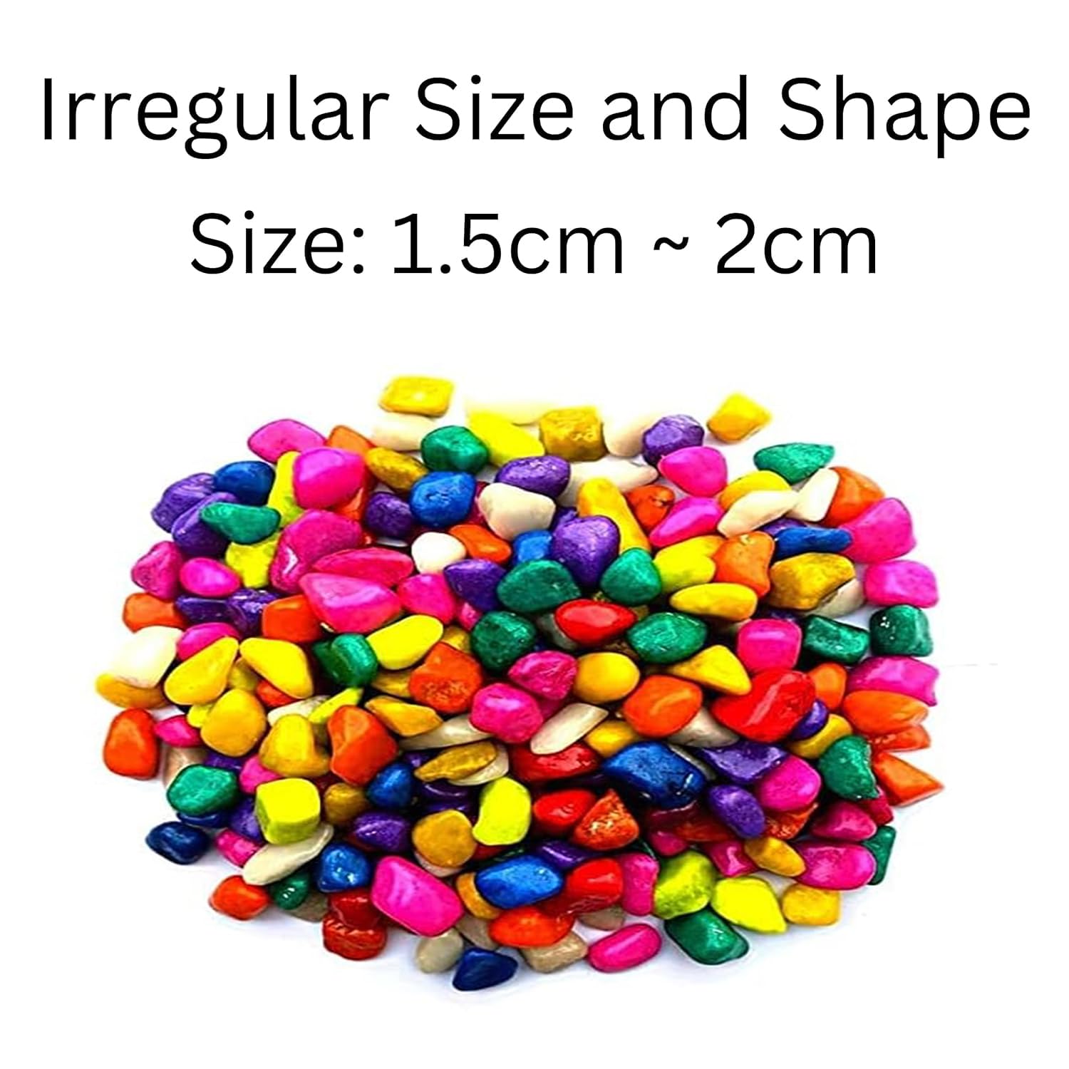 AVLUZ Multi Color Glossy Decorative Aquarium Stones 500 Gram | (1.5-2) cm 1