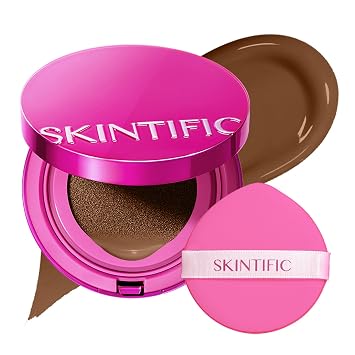 SKINTIFIC Pink Cushion Foundation Natural Glow 10N Natural Espresso