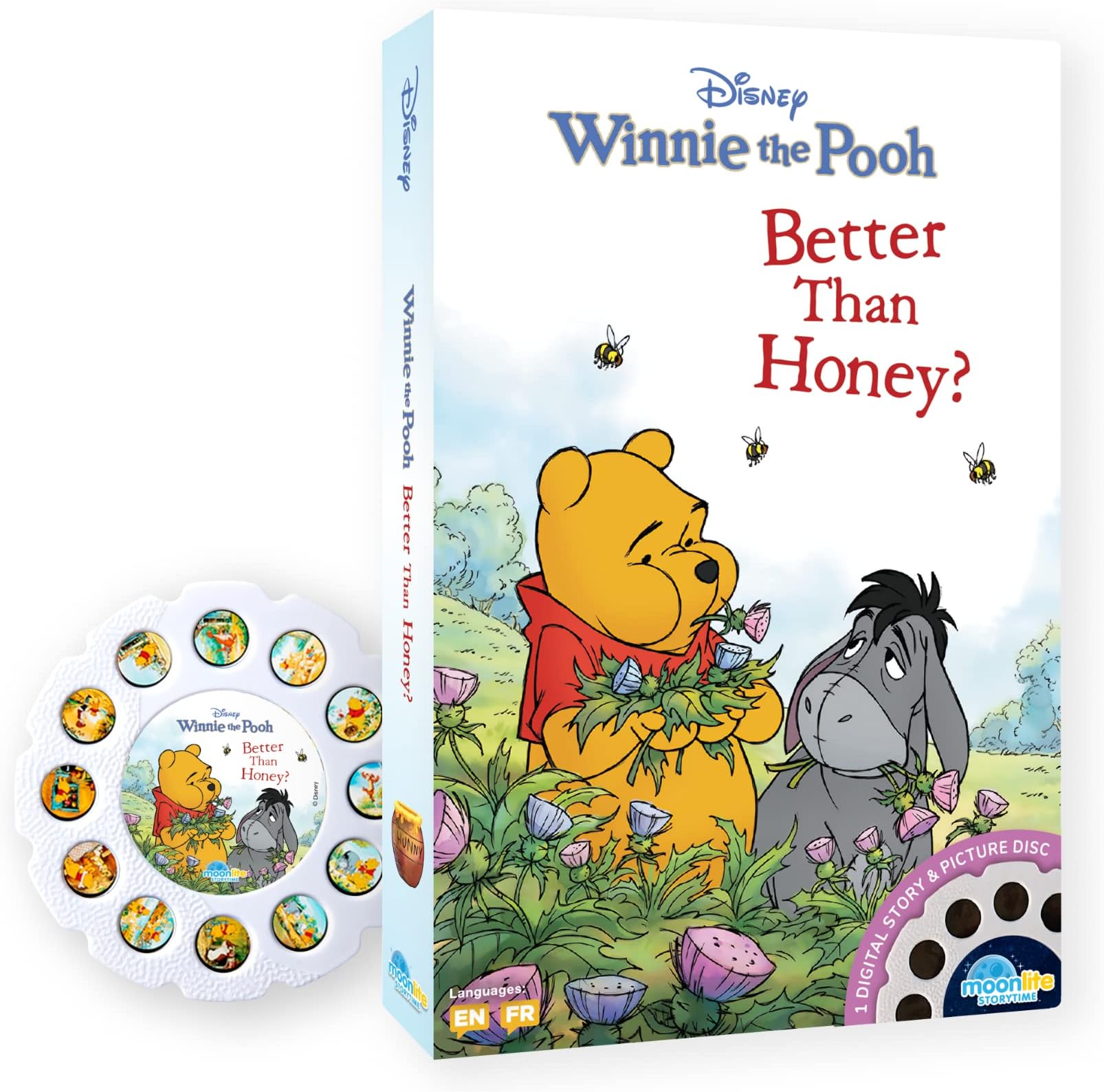 - Moonlite Storytime - Disney's Winnie The Pooh Better Than Honey Storytime Disc - A Magical Read - Projector Sold Separately - Digital Story w/Sound FX - Learning Gifts for Kids Ages 1 Year & Up