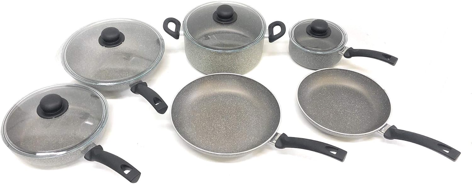 Ballarini Asti Aluminum 10pc Nonstick Cookware Set, Made