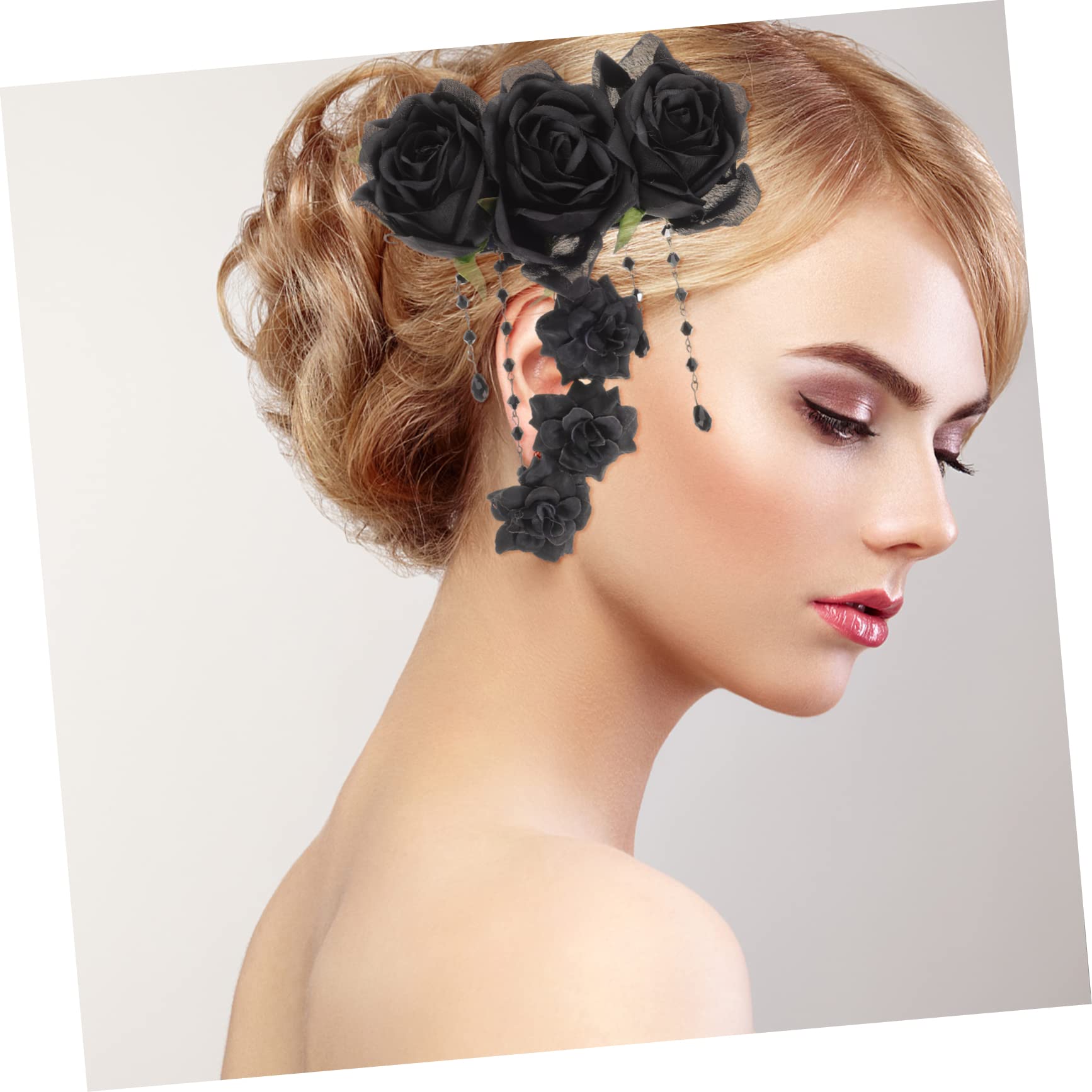 Didiseaon 4 Piezas pasador de pelo rosa accesorios pelo mujer paseo sombrerería taburete de horquilla Perder Accesorios para el cabello tela