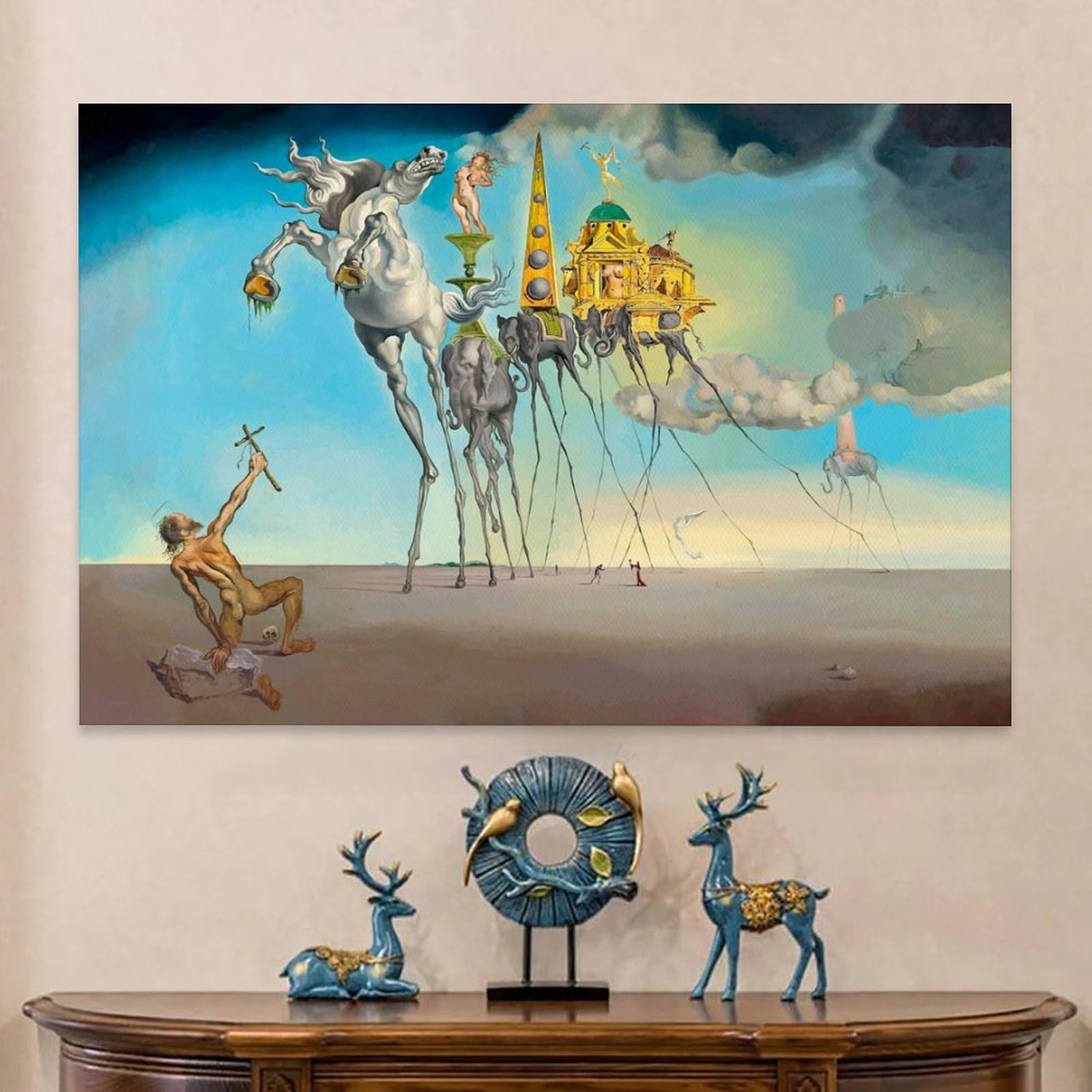 GAJUST Salvador Dali Painting Poster ''the Temptation Of San