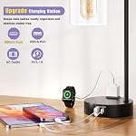 Industrial Touch Table Lamps Set of 2-3-Way Dimmable Bedside Lamps with USB C+A Ports and Outlet,Black Nightstand Lamps for Living Room,Glass Shade & 2 LED Bulbs Included