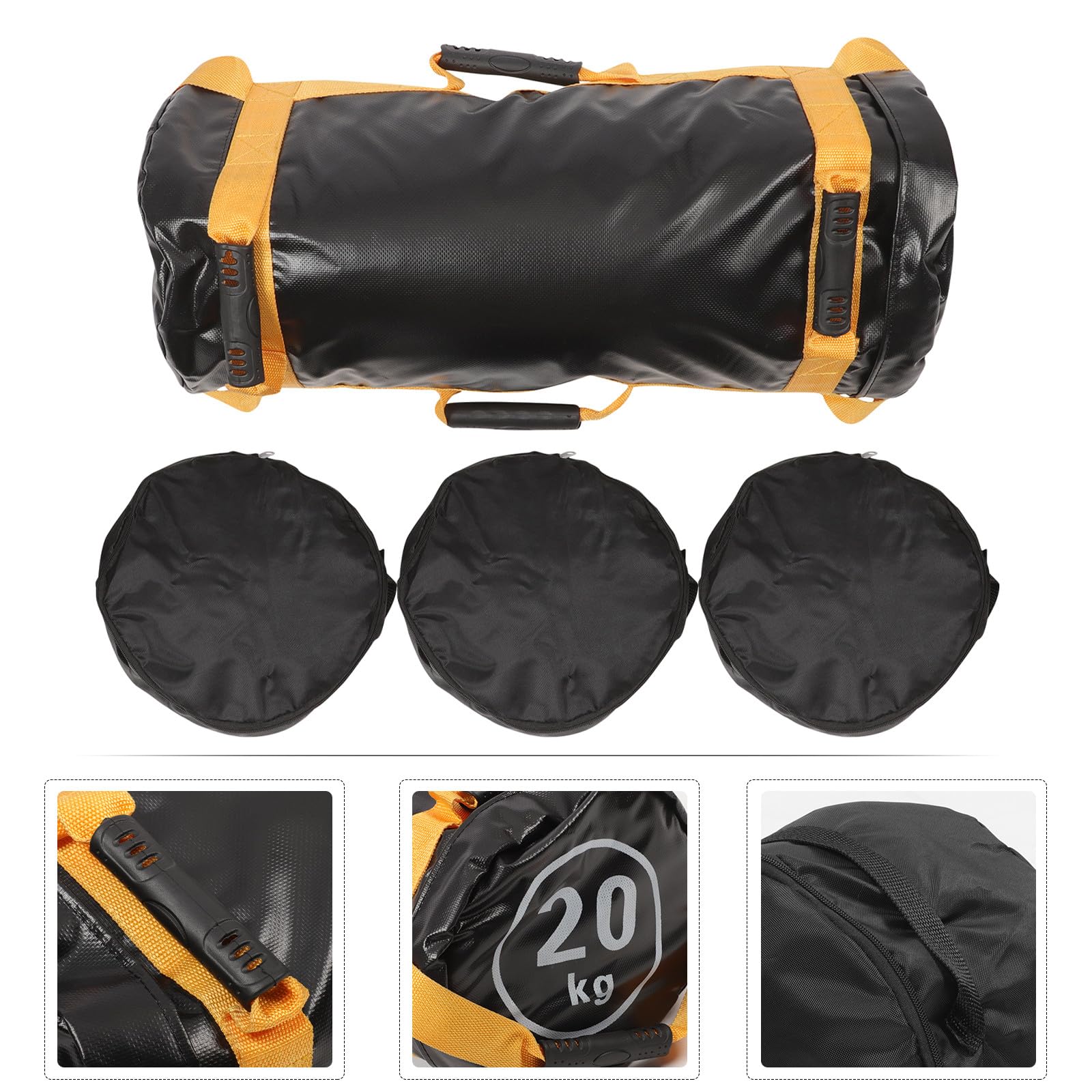 Ciieeo Borsa Zavorrata per Fitness 20kg Sacco Pesi per Allenamento della Forza Resistente e Antiusura Attrezzatura per Sollevamento Pesi Portatile per Palestra e Allenamenti Outdoor