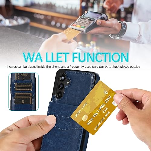 Miniatura 6 de Asuwish Funda de teléfono para Samsung Galaxy A13 5G con protector de pantalla de vidrio templado, soporte para tarjetas de crédito, soporte de
