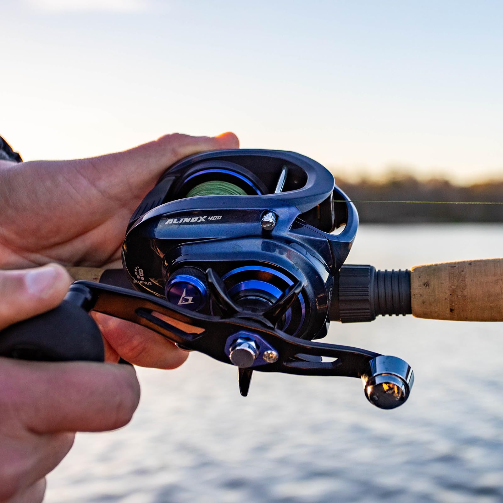 Piscifun Alijoz kołowrotek wędkarski 400 Baitcaster, 17,2 kg Max Drag rama ze stopu aluminium, kołowrotek do odlewania przynęty, dostępny w przełożeniu 6,6:1/8,1:1, niskoprofilowy kołowrotek do