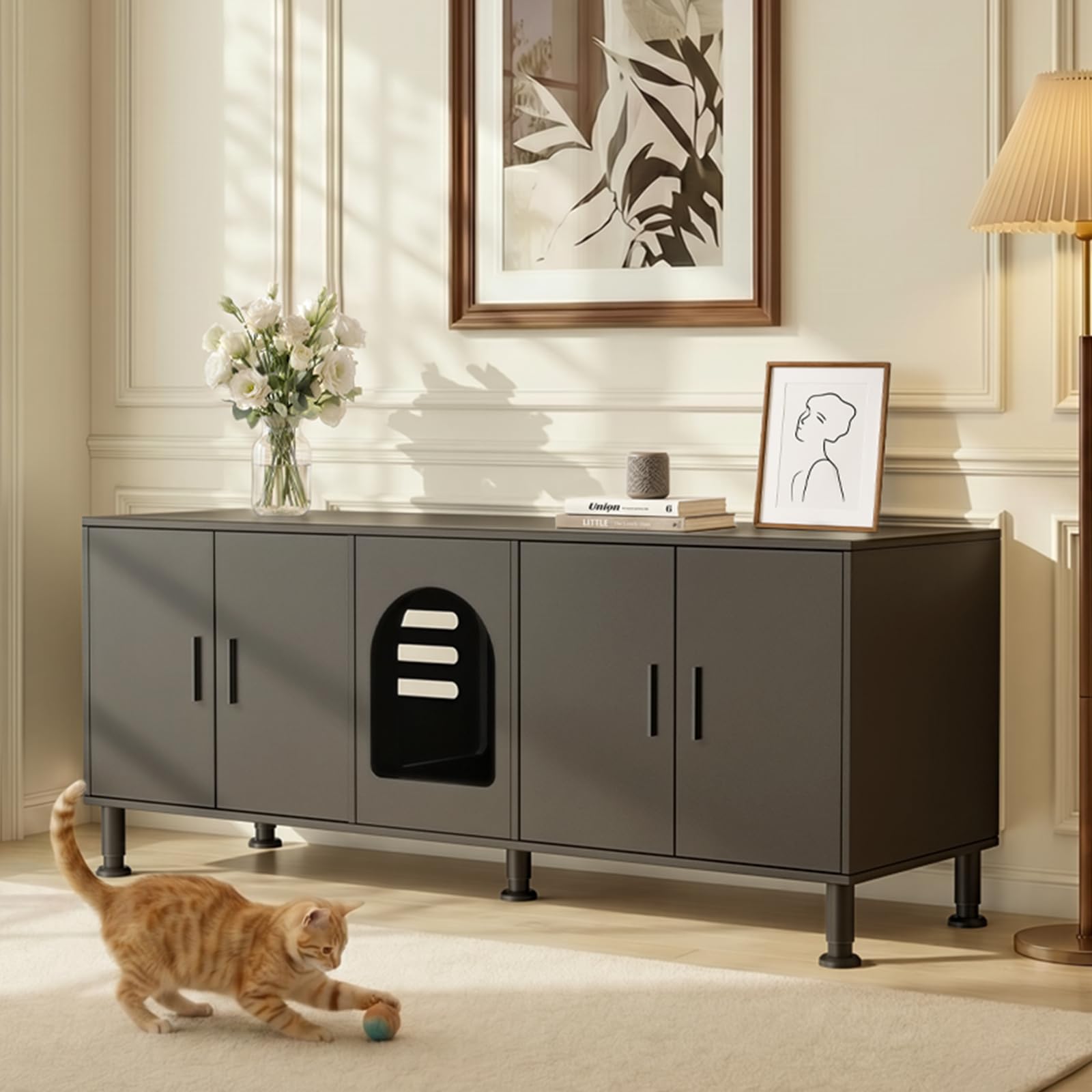 Amunbrek Double Litter Box Enclosure