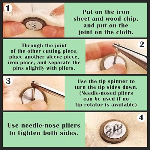Miniatura 6 de Juego de 10 conectores de articulación de muñeca de 0.787 in, 1.181 in, 1.575 in, 1.969 in, juntas de pasador de chaveta y discos de tablero de