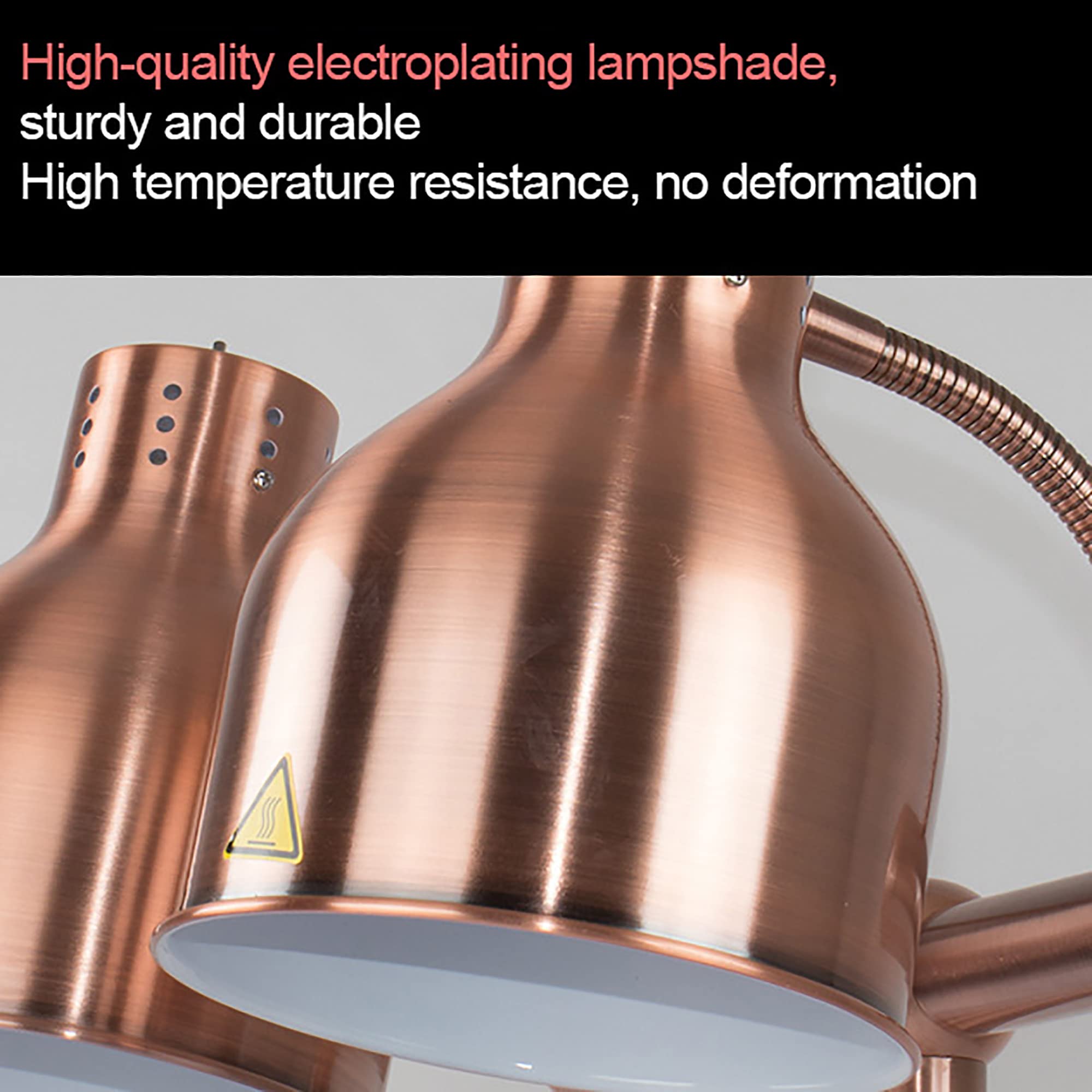 Lampada Riscaldante Per Alimenti - 250W, Colore Argento, Per Buffet, Ristoranti, Mantiene Cibo Caldo - Foto 9