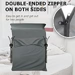 Frelaxy Sleeping Bag Liner, XL Travel Sheet & Camping Sheet for Backpacking, Hotel, Hostels & Traveling, Comfy & Easy Care, Full-Length Zipper/No Zipper, 4 Seasons Warm Cold Weather, Adults & Kids