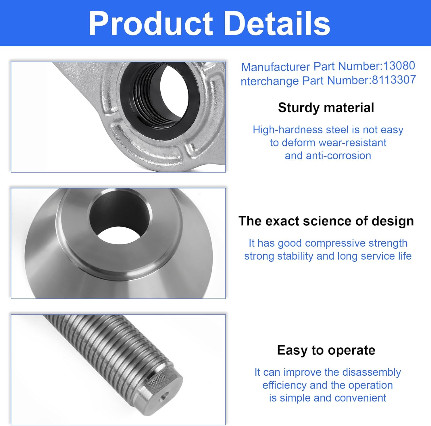 Coats Wheel Balancer 28mm to 40mm Shaft Conversion Complete Kit with Cones & Wing Nut for Coats 700, 800, 825, 850, 925, 950, 1000, 1025, 1050 & 1250