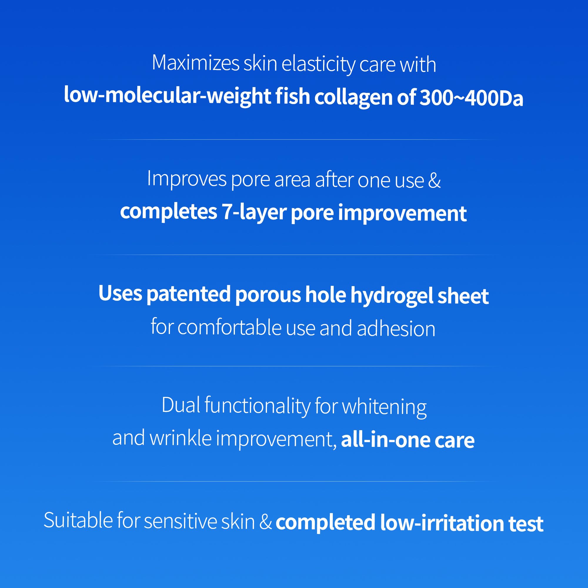 Benton Hydrogel Collagen Face Mask 4 Sheets - Kolajen İçerikli Hidrojel Yüz Maskesi